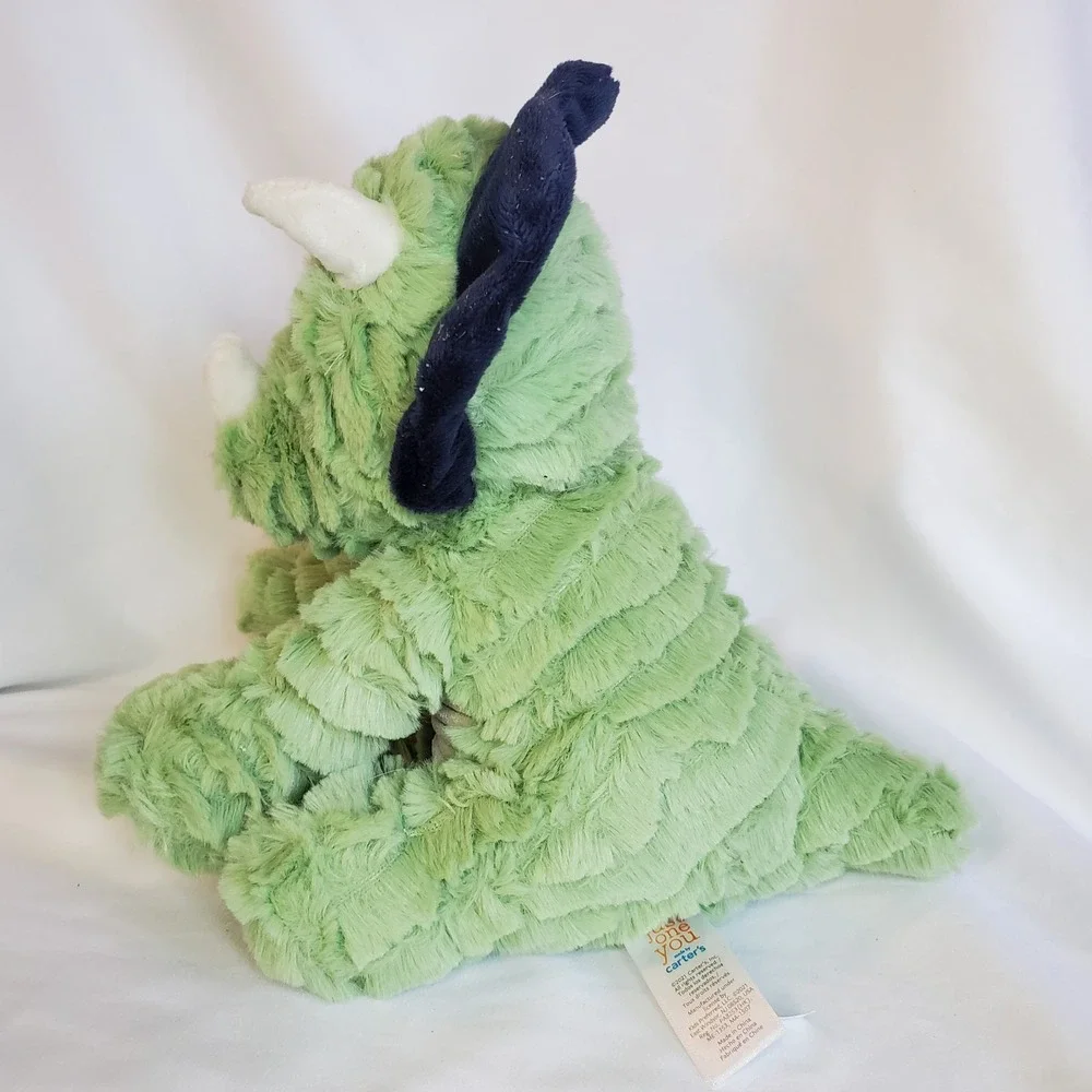 Carters Just One‎ You Dinosaur Triceratops Plush Green Blue Target Lovey 68050